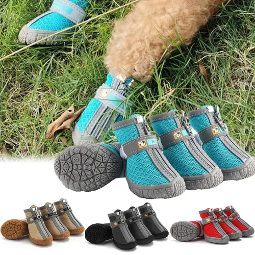 Dog Shoes Non-Slip Soles Thick Plush Protection