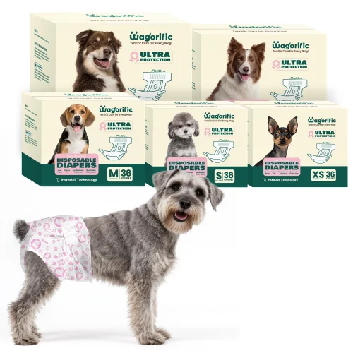 Leakproof, Adjustable, Soft, and Breathable Disposable Diapers for Female Dogs