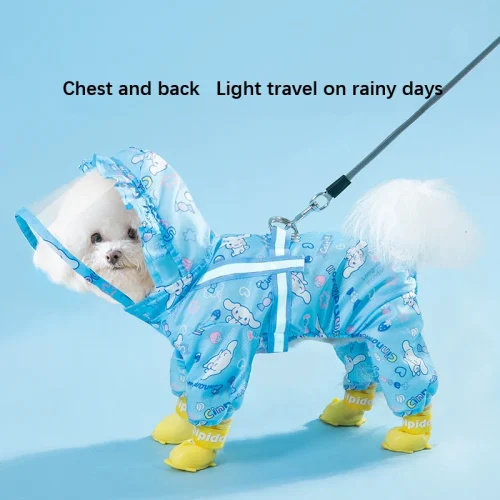 Dry and Stylish Cinnamoroll Pet Raincoat