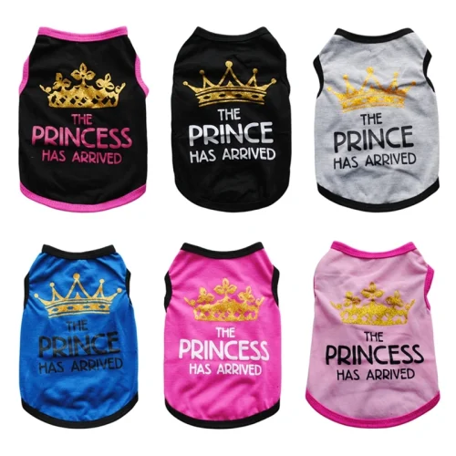 Crown Princess Letter Printed Costumes for Cat, Small Dog